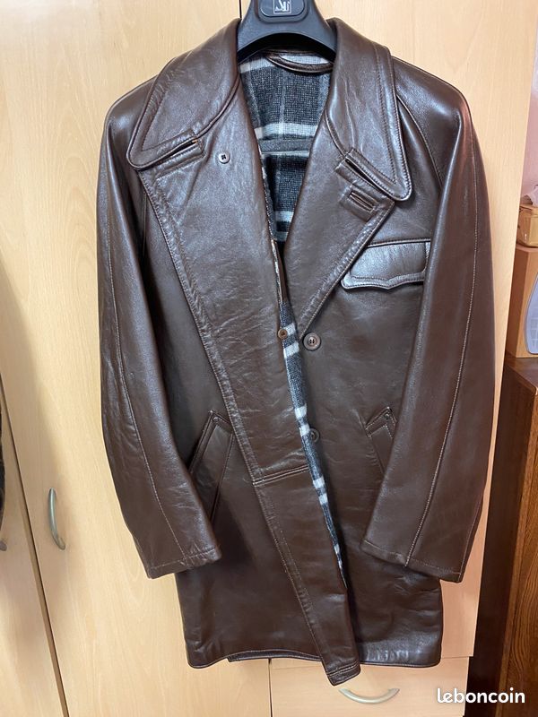 Veste de cuire marron (image 5)