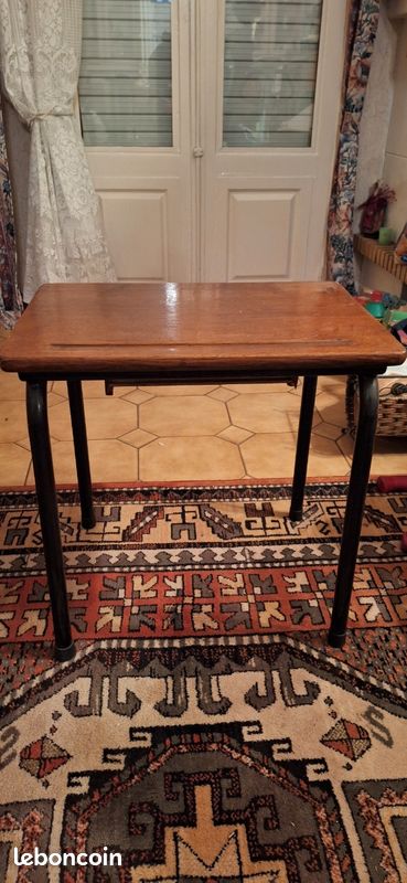Ancien petit bureau écolier avec tiroir (image 4)