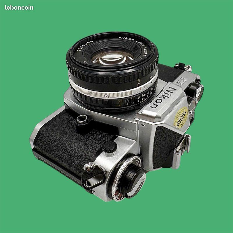 APPAREIL PHOTO REFLEX argentique Nikon FE argent 35 mm boîtier testé au