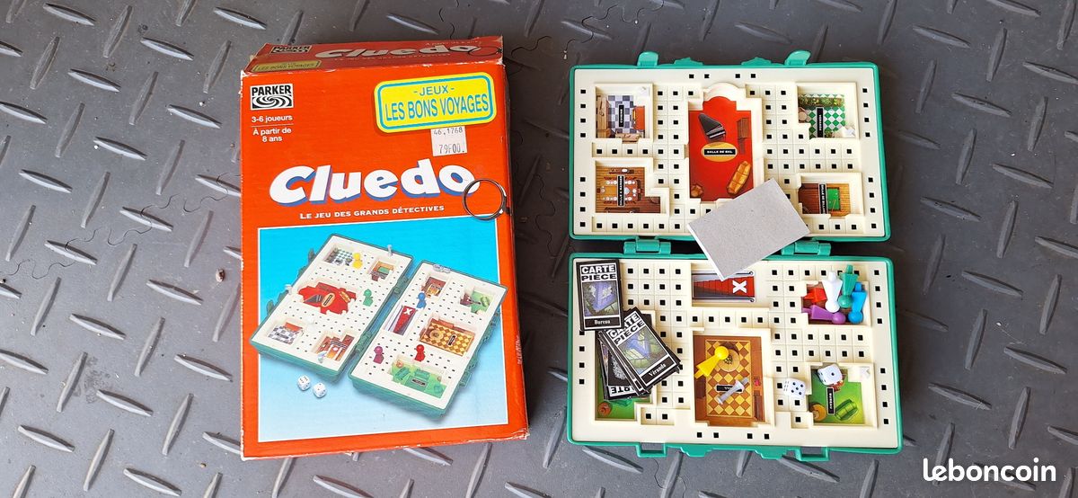 Jeu Cluedo De Voyage Vintage - Édition Compacte, Occasion - Jeu De Société Stratégie