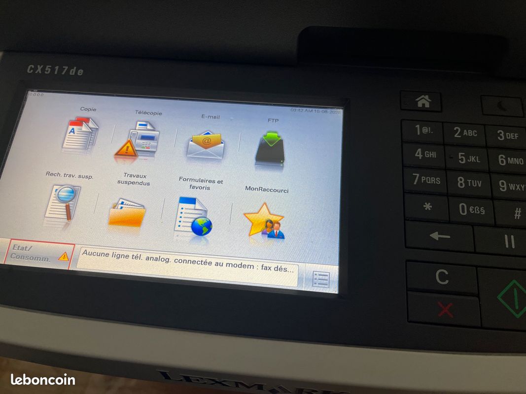 IMPRIMANTE LEXMARK LASER COULEUR-SCANNER/CX517de/TBE (image 1)
