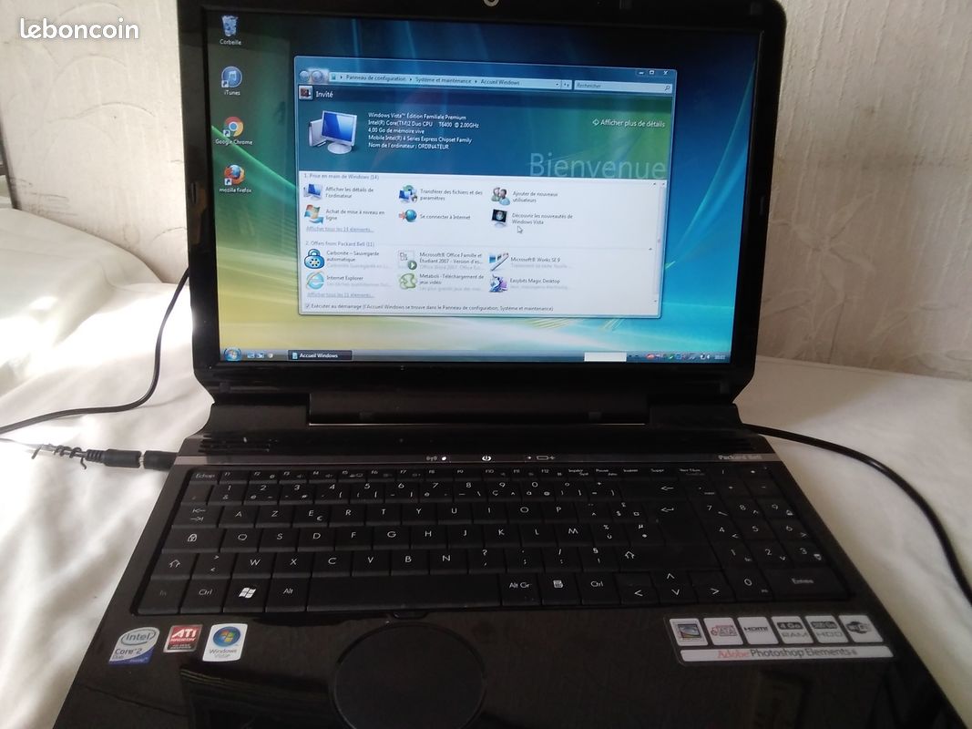 PC Portable Packard Bell Easy Note MT85 - Occasion, Fonctionnel, Compatible Acer