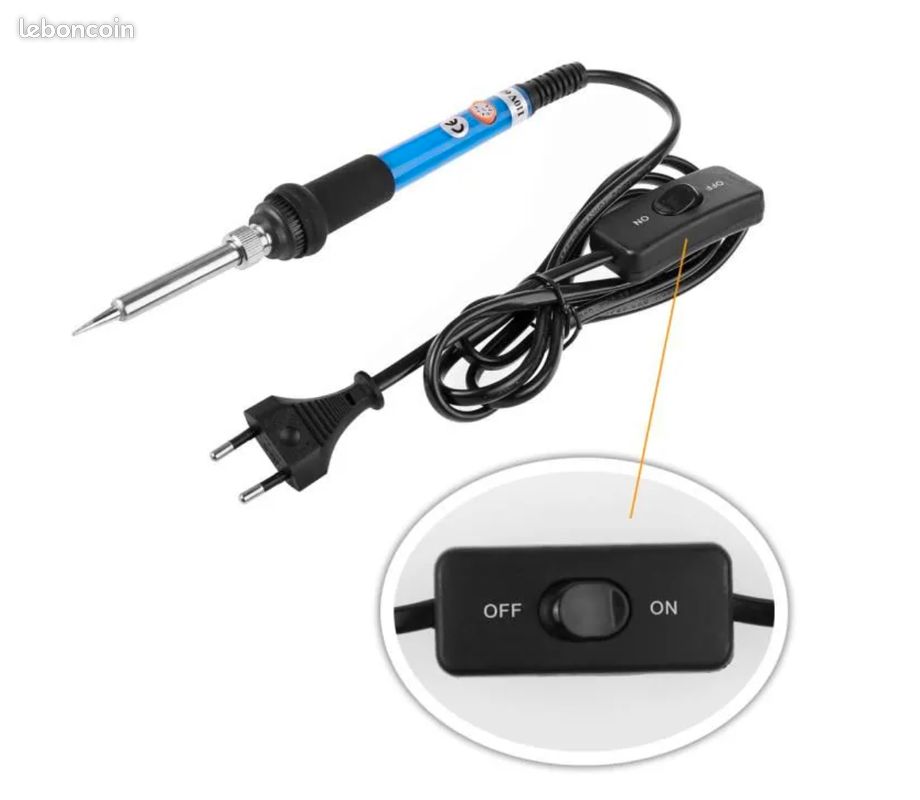 Kit Fer à Souder 60W Avec Température Réglable (220-450°C) - 27 Pointes De Pyrogravure Incluses - Pour Bois, Cuir, électronique, Bricolage - Idéal Débutants Et Amateurs