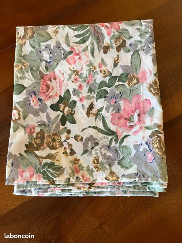 Nappe fleurie rectangulaire vintage (image 1)