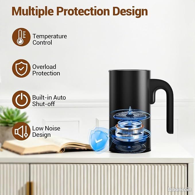 SHARDOR Mousseur à Lait Électrique Sans Éclaboussures Haute Capacité 350ml, Mousseur De Lait Mousse Chaud/Froid/Chauffe-Lait Pour Nespresso Latte Cappuccino Cacao, Chauffe-Lait Blanc | Votre Wishlist Sur