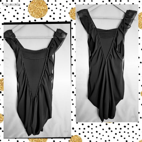 Robe Noire élégante Cop Copine Taille 38 - Col Claudine - Parfaite Pour Toutes Les Saisons