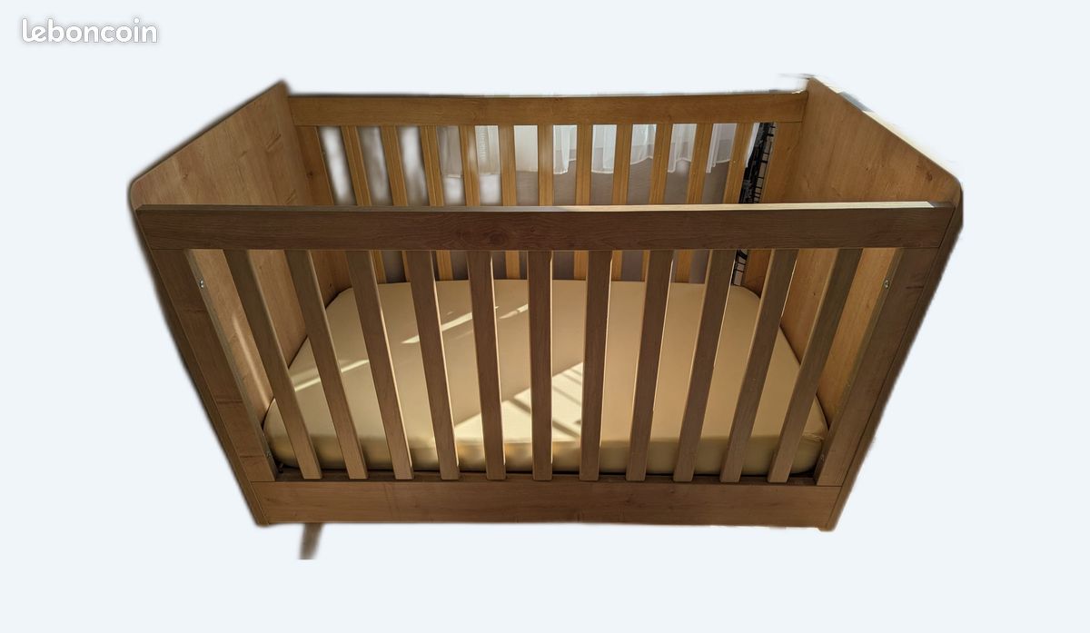 Lit bébé VOX collection Vintage — Chêne 60×120 cm (image 1)
