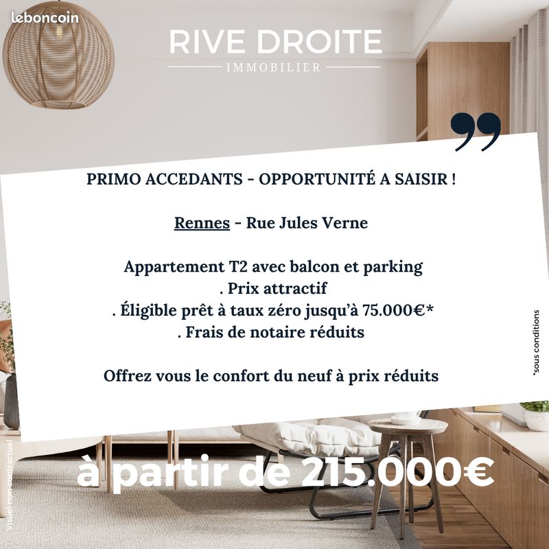 Appartement 2 pièces 40 m² · à Rennes · 40 m² · 215 000 €