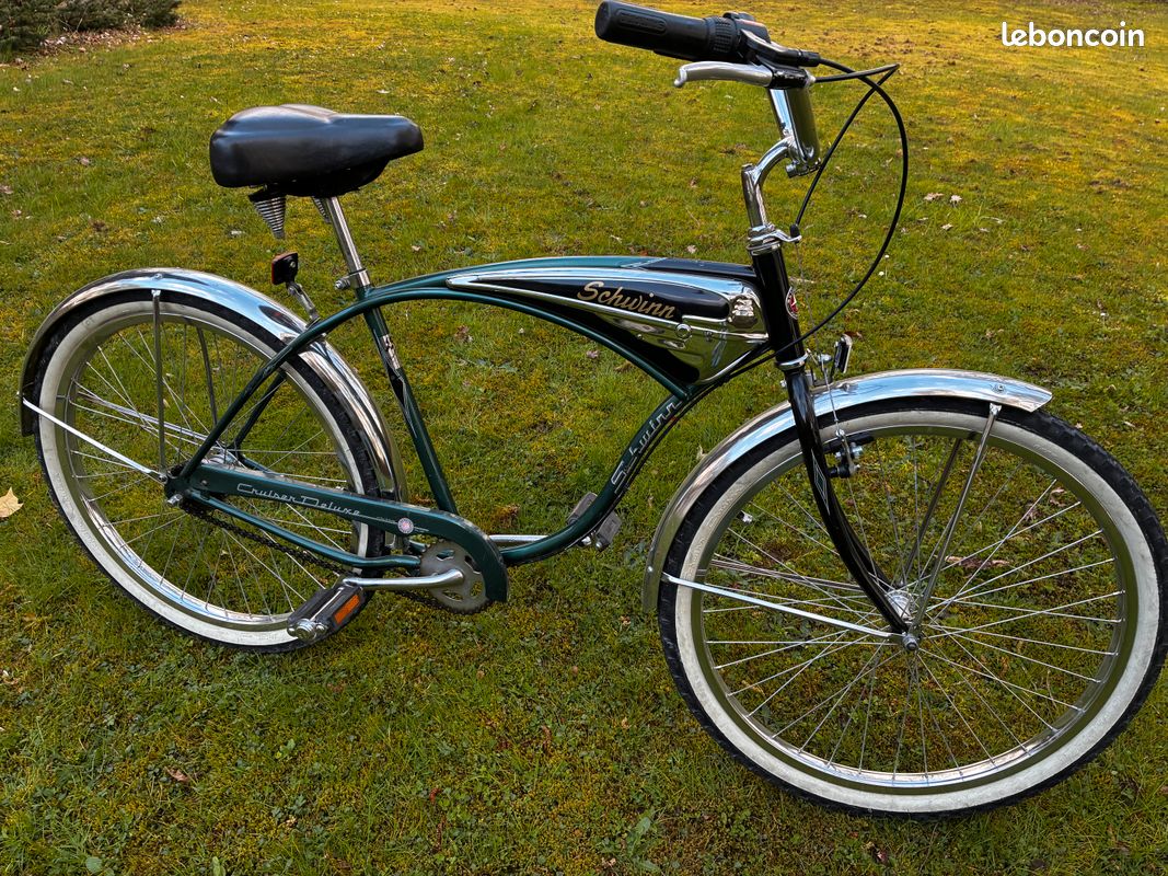 Selle Vélo Cruiser Vintage Schwinn Noire – Siège Confort à Ressorts – Années 70 – Homme