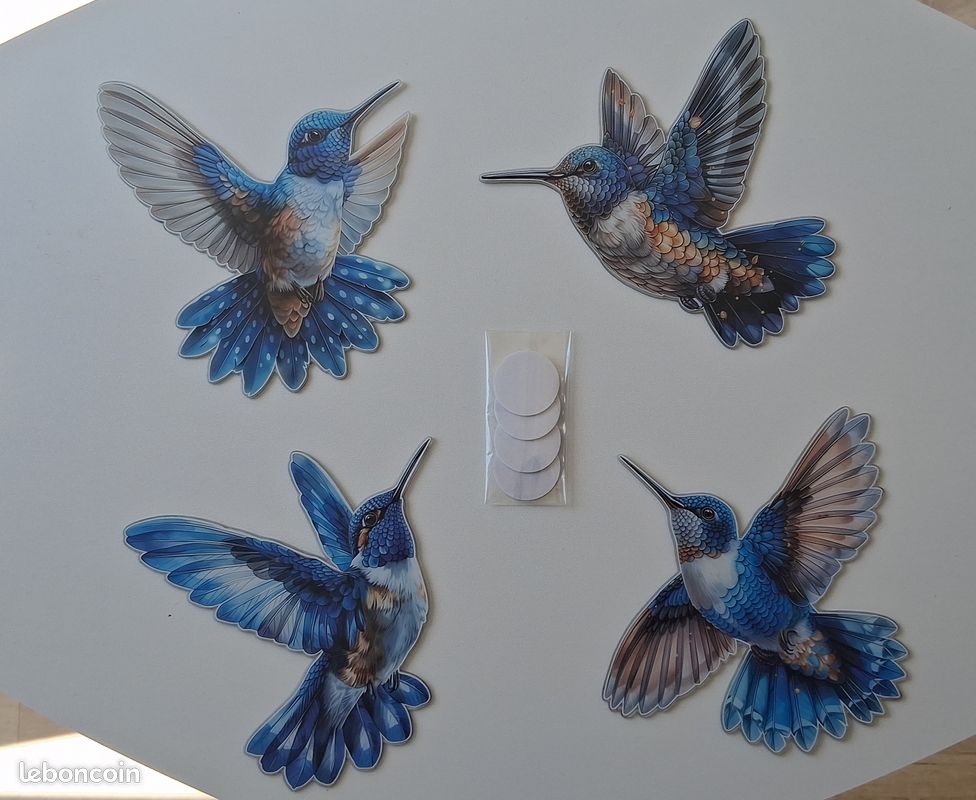 Décorations Murales oiseaux bleus (image 2)
