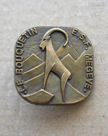 Insigne / Médaille De Ski Ancienne - Mont Genèvre, Club Français, Années 50, Occasion