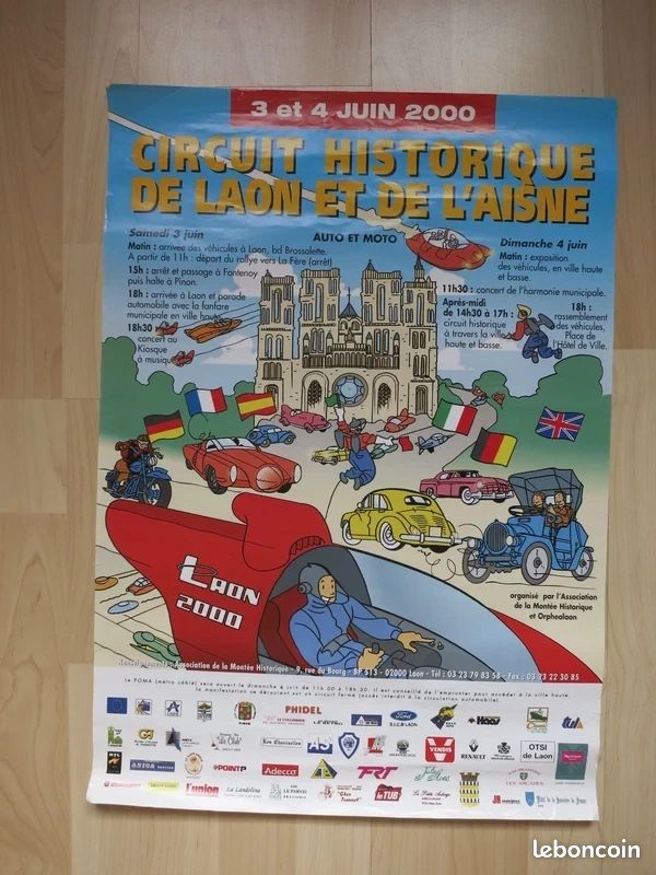 Affiche Décorative Vintage Circuit De Bourgogne - Art Mural - Reproduction Grand Format