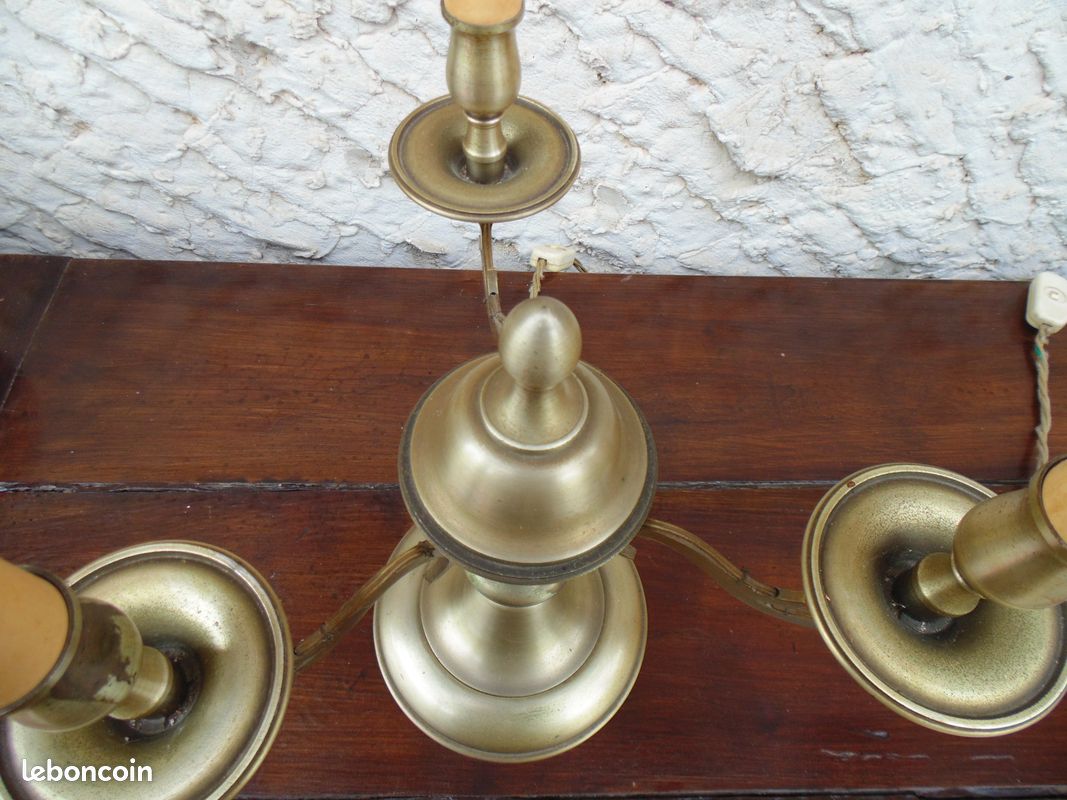 2 CHANDELIERS/CANDELABRES en bronze (image 3)