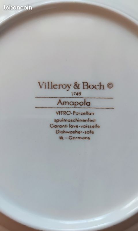 2 petites assiettes creuses Amapola Villeroy & Boch Porcelaine (image 6)