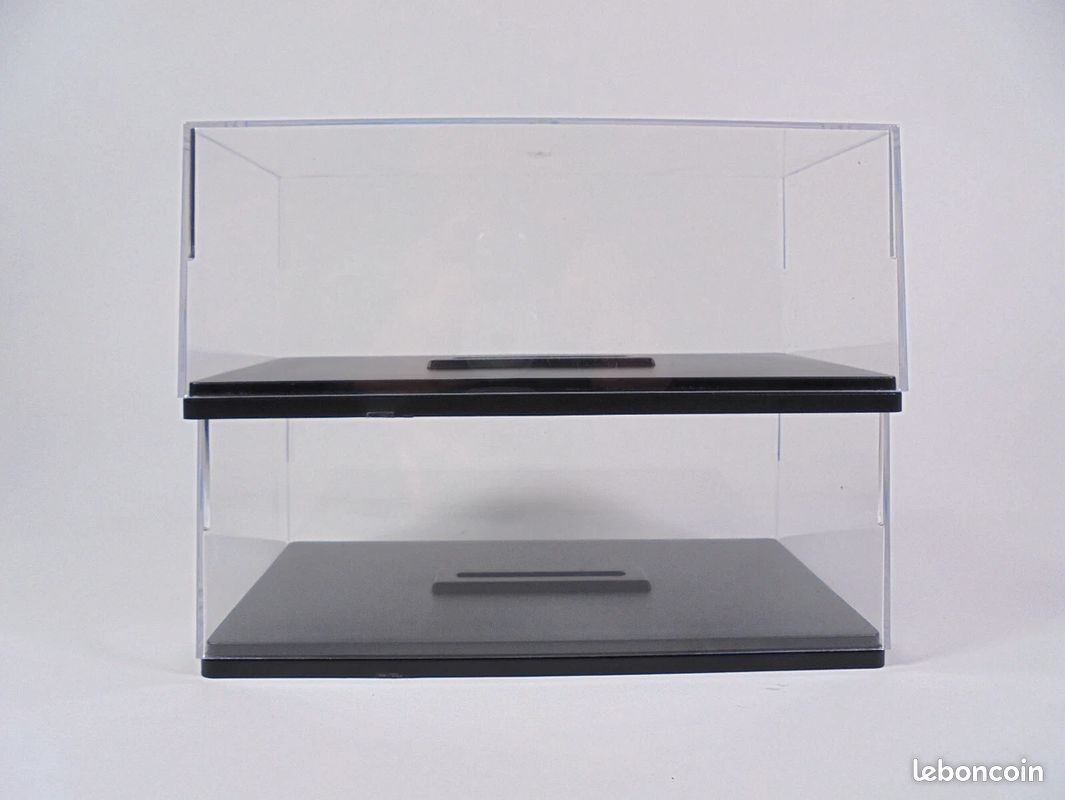 Vitrine Transparente Anti-Poussière 1/24 Avec Base Noire - Boîte De Rangement Modèles Réduits Voiture