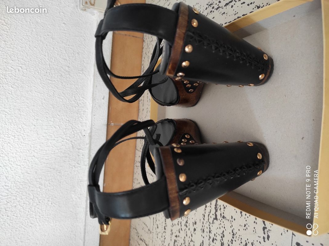 Chaussures cuir et bois San Marina (image 6)