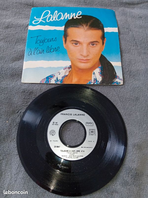 Disque vinyle 45tr lalanne toujours à l air libre (image 1)