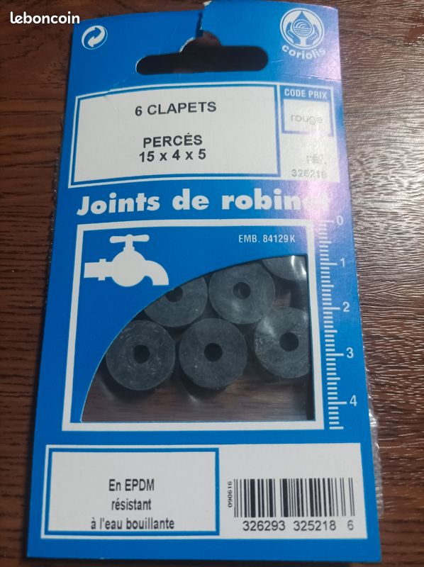 Joints 6 clapets percés 15 x 4 x 5 (image 1)
