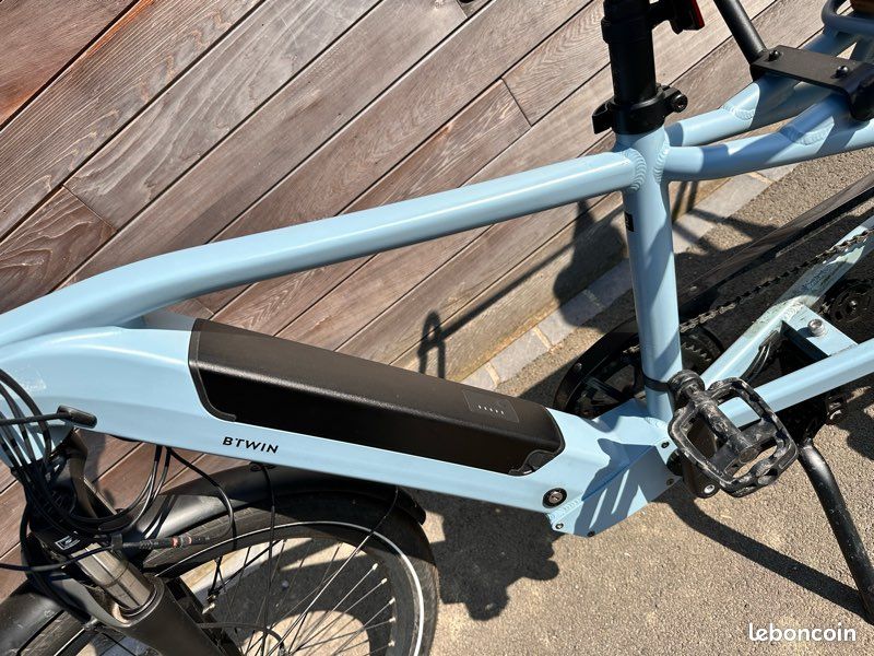Vélo cargo électrique longtail BTWIN Décathlon chargement arrière R500 (image 10)