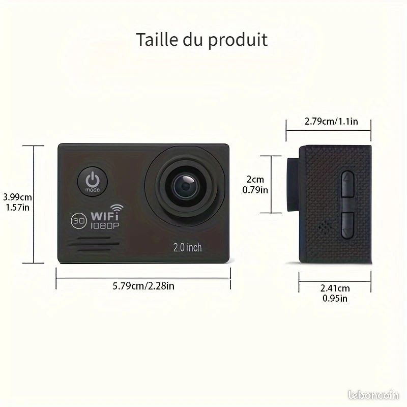 Vends caméra type GoPro avec accessoires, (image 2)