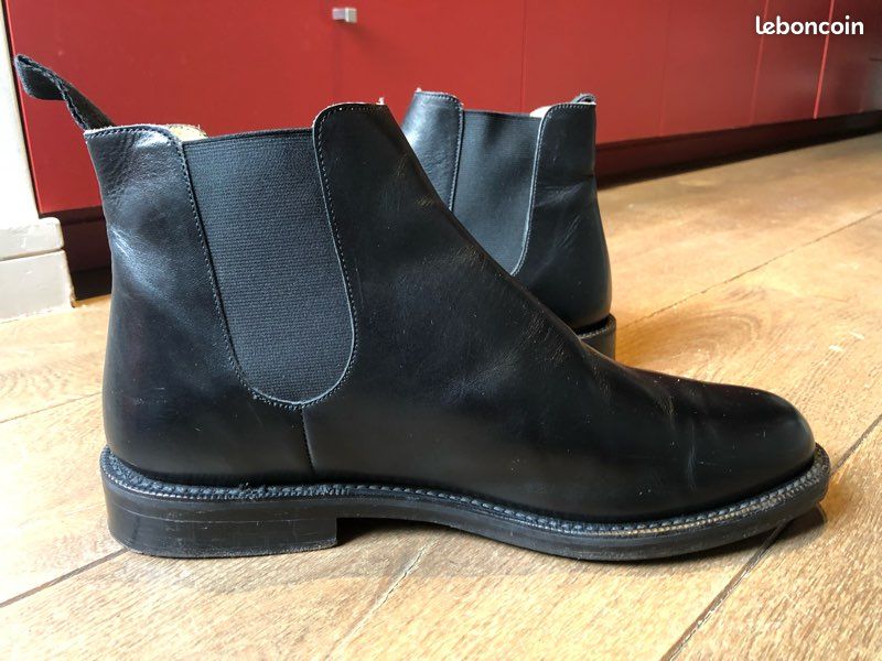 Chelsea Boots Homme Hardrige Botte Homme En Cuir Bottines En Cuir