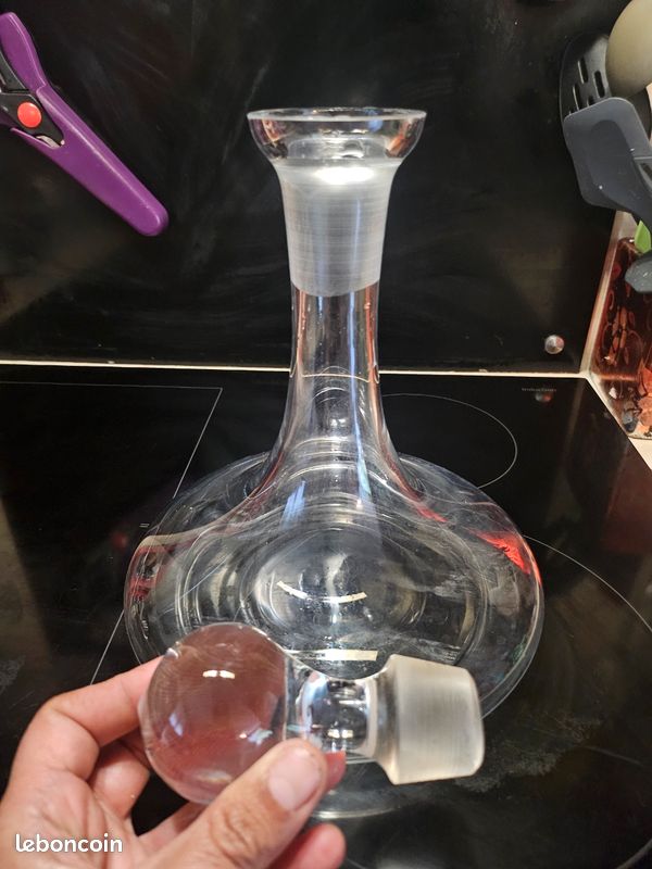 Décanteur à Whisky Lion Majestueux – Carafe En Verre Cristallin Avec Bouchon + Verres, Design Animal Élégant Pour Amateurs De Spiritueux