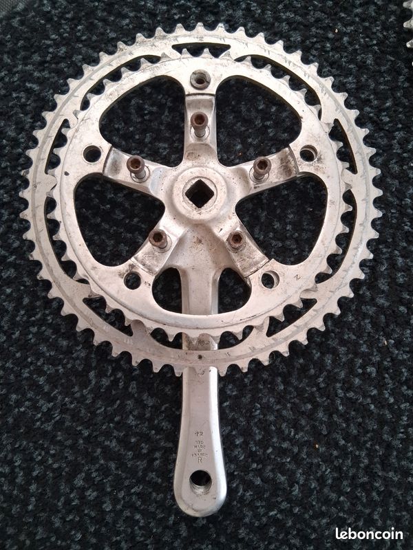 Pédalier Stronglight 52/42 - Très bon état - Vintage Bike Peugeot
