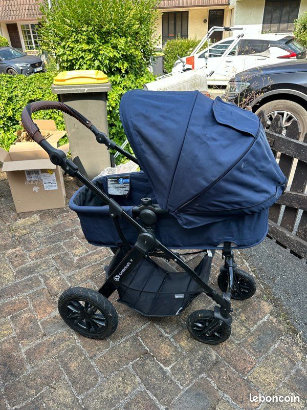 Poussette combinée 3 en 1 Kinderkraft MOOV – Bleu marine (image 1)