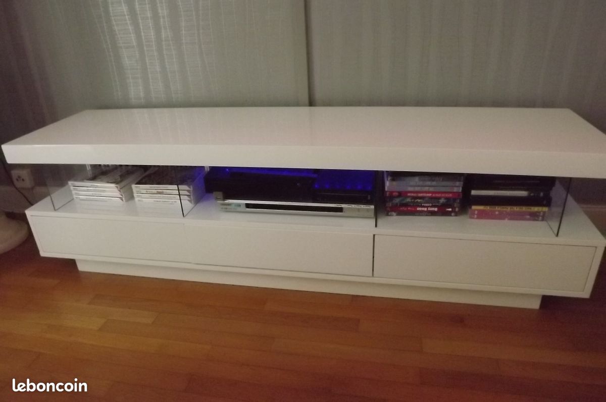 Meuble TV blanc de sejour (image 1)