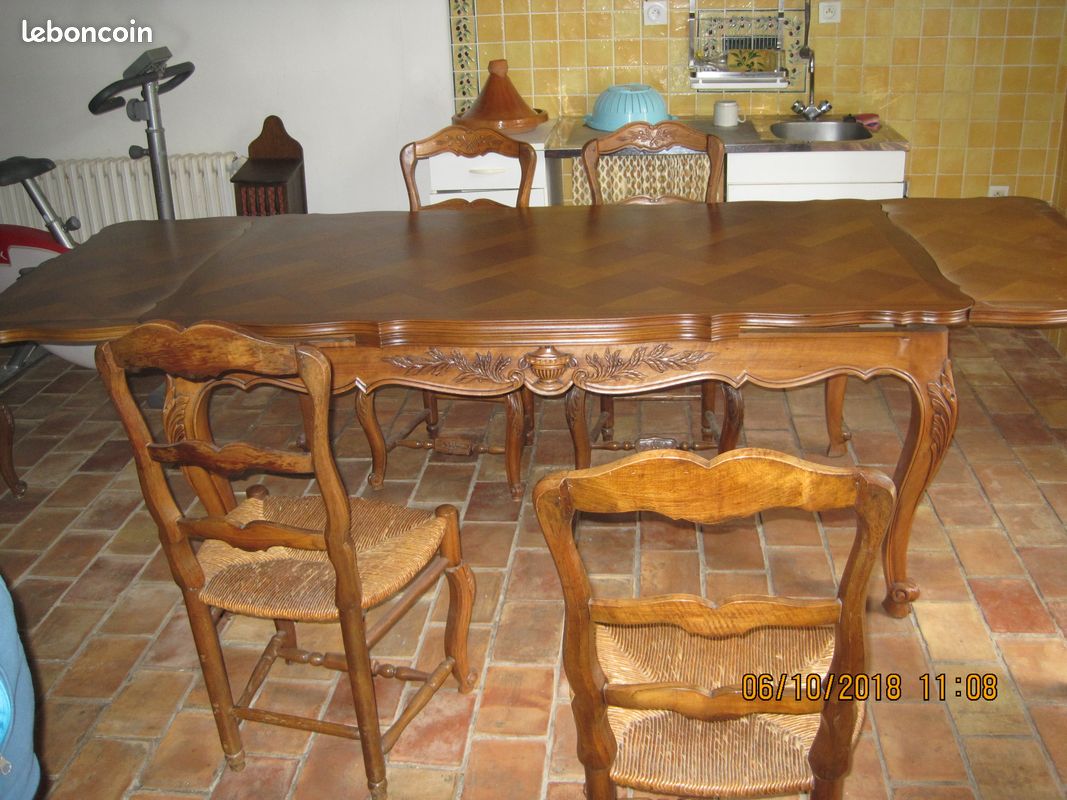 4 chaises noyer de france (image 4)