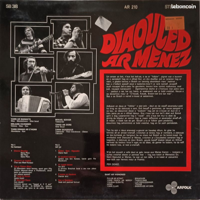 Disque Vinyle Dialoued Ar Menez "Dialoued Ar Menez" (image 2)