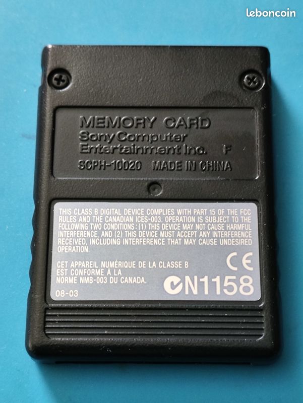 Carte mémoire officielle Sony Playstation 2 PS2 de 8 Mo (SKU DC - 152) - France
