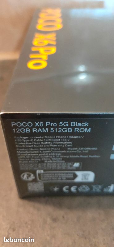 Téléphone Xiaomi = Poco X6 Pro 5G 512 Go _ 12 Go neuf encore sous blister avec facture et garantie (image 3)