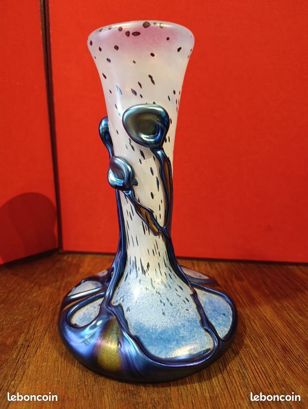 Très beau vase oignon signé par Michele LUZORO à Biot. Signé gravé et daté en masse dessous " Michele LUZORO 1992 / v. Oignon, 10 bi bleu» (image 12)