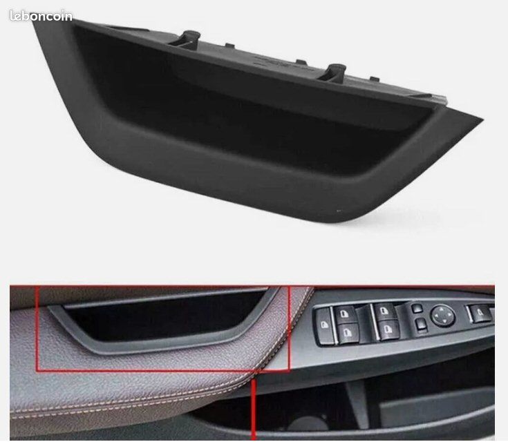 Doo Engy Couvercle Poignée Porte Intérieure BMW X3 F25 X4 F26 2010-2017 - Noir