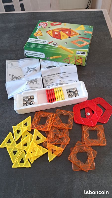 Jeu de construction magnétique coloré 5 ans et + (image 2)