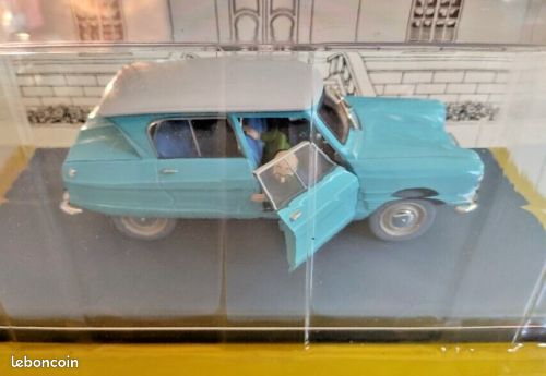 Miniature Citroën AMI-6 - Publicitaire BONUX - Bleue - Échelle 1/64 - Plastique - Occasion