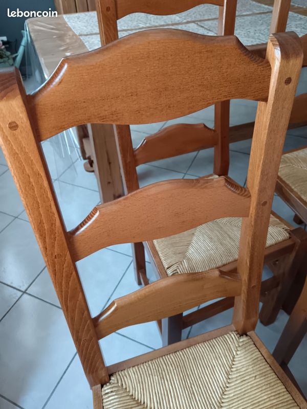 8 chaises de salle à manger en bois massif (image 5)