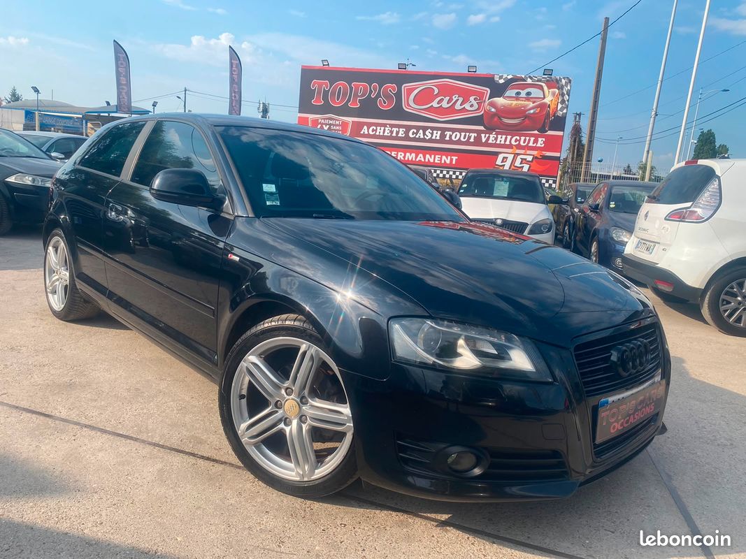 AUDI A3 II 2.0 TDI 140CH S LINE * GPS XENON BLUETOOTH CLIM RÉGULATEUR JANTES ALU * CRIT'AiR 2 * FACTURES D'ENTRETIEN À JOUR (image 1)