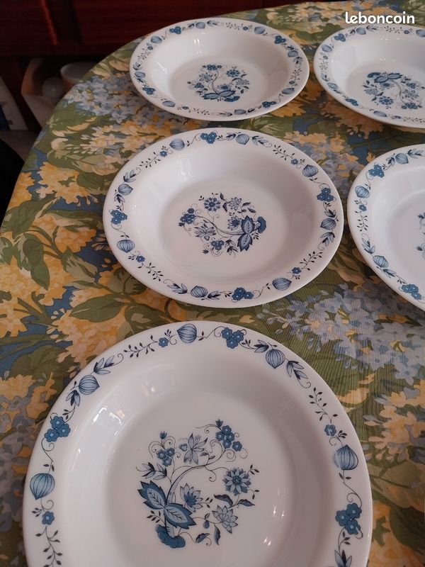 Vintage Arcopal 🪷 Pichet aster bleu - Arts de la table