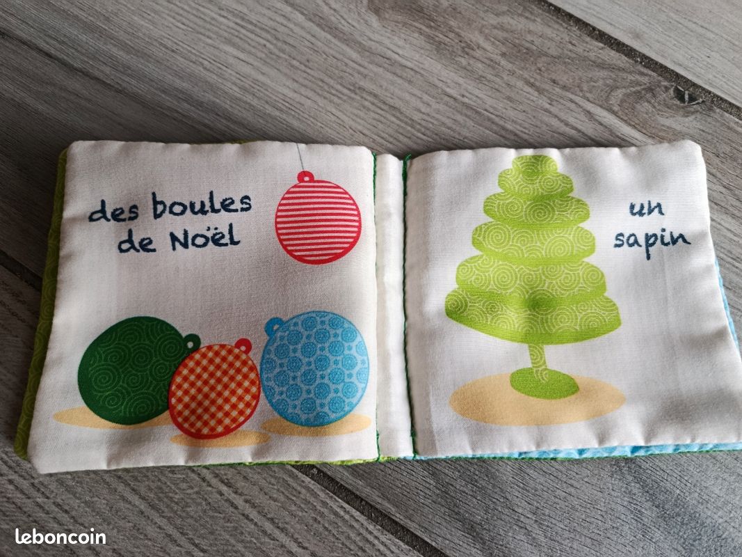 Livre bébé en tissu - Thème Noël (image 4)