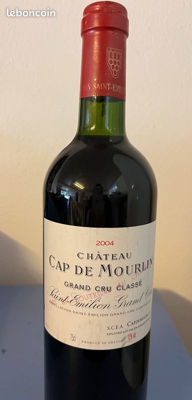Vin Saint Emilion Grand cru - Château Cap de Mourlin2004 (image 1)