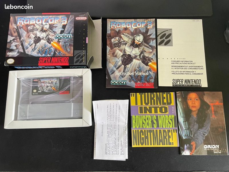 Snes US Robocop état neuf collection super Nintendo CIB Jeux vidéo