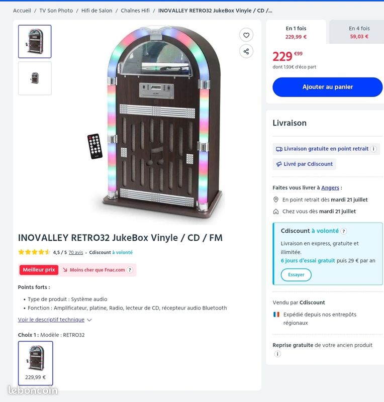 Jukebox vinyle Bluetooth (image 3)