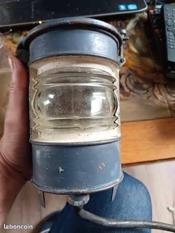 Ancienne Lampe De Bateau Fanal Lanterne Marine 3 Feux Ouvrard Villars En Laiton