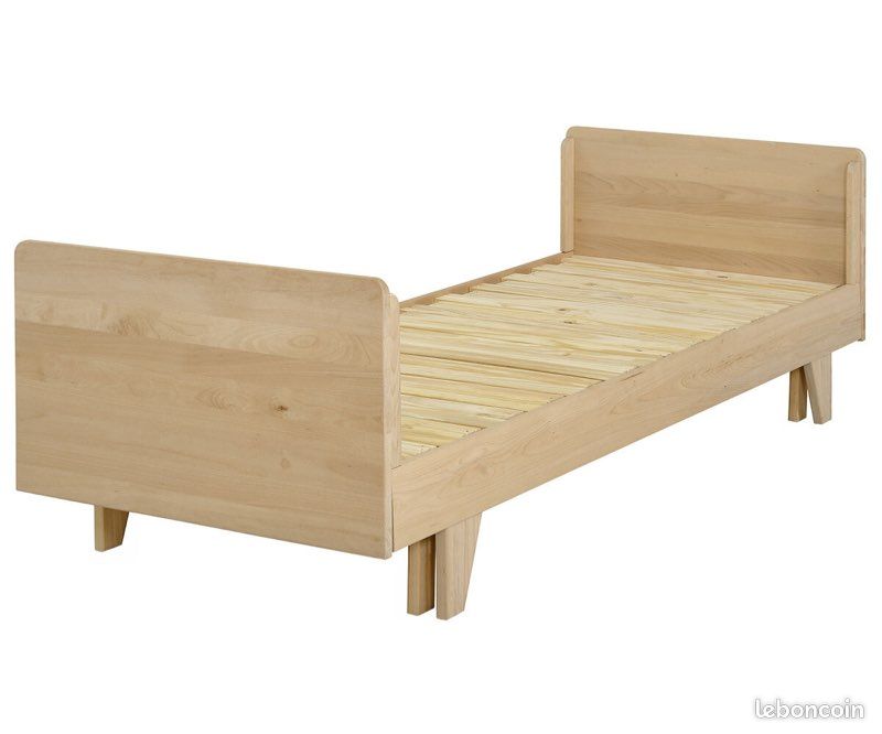 Lit gigogne ado avec matelas - Nature, bois massif (image 4)