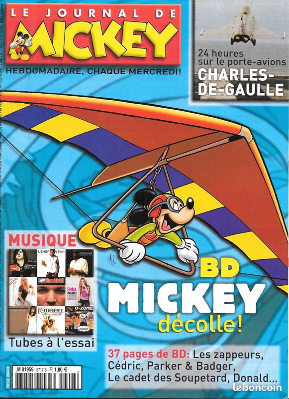 Le Journal de Mickey n°2717 - Tobey Maguire (Spider-Man) : Photo-Poster / 24 Heures sur le Charles-de-Gaulle (13/07/2004) (image 1)
