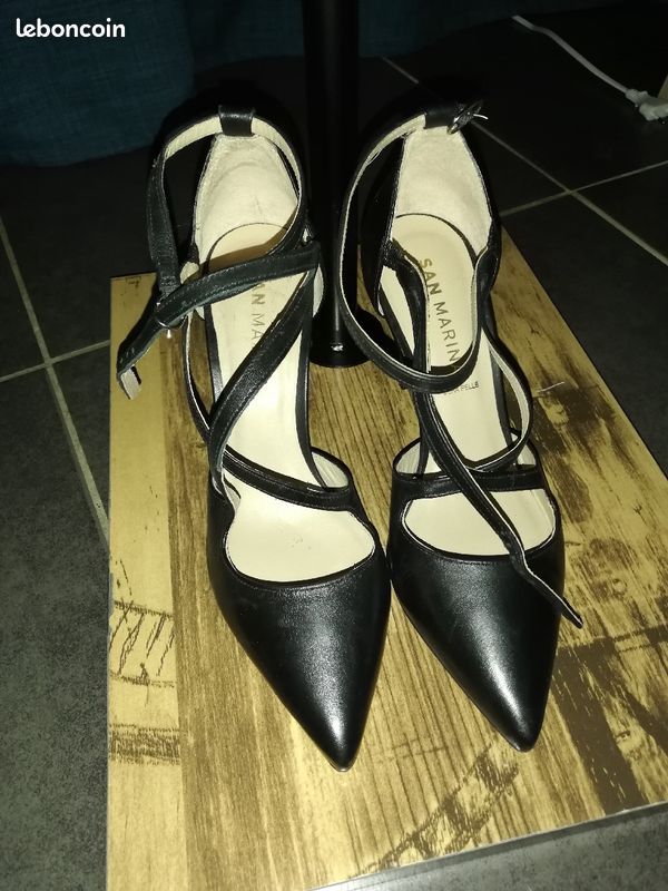 Escarpin talon haut noir taille 39 (image 1)