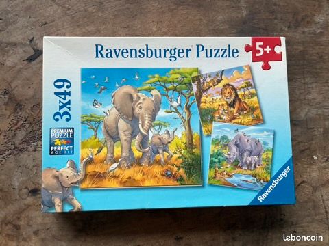 Boite de trois puzzles Ravensburger, 49 pièces, âge 5+ (image 1)