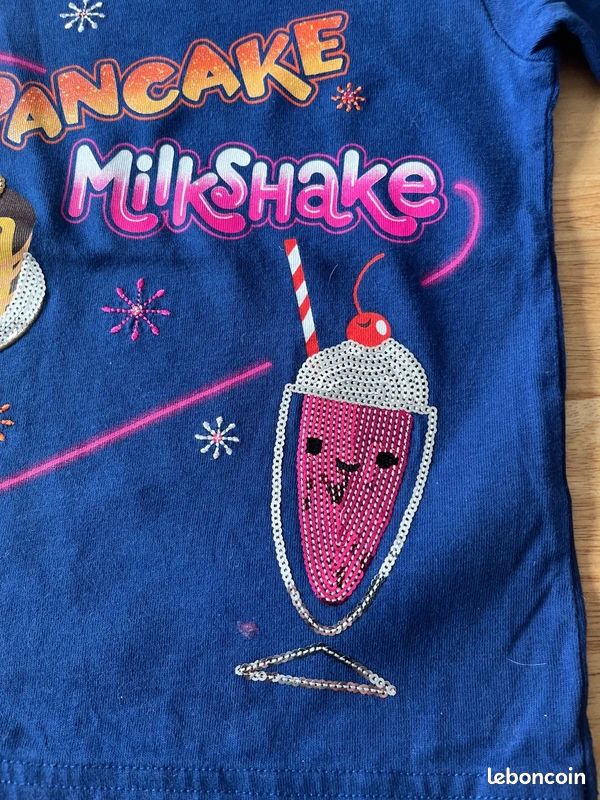 T-shirt fille Disney Ralph 2.0 bleu manches longues (image 3)
